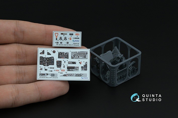 Quinta studio QD+48550 МиГ-21ПФ (Eduard) (с 3D-печатными деталями) 1/48