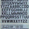 Print Scale 48-004 USAF Современные буквенно-цифровые обозначения. Серые. 1/48