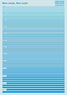 Print Scale 040-camo Blue strips - 13 types (wet decals)