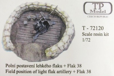 TP Model T-72120 Field position light flak artillery + Flak 38 1/72