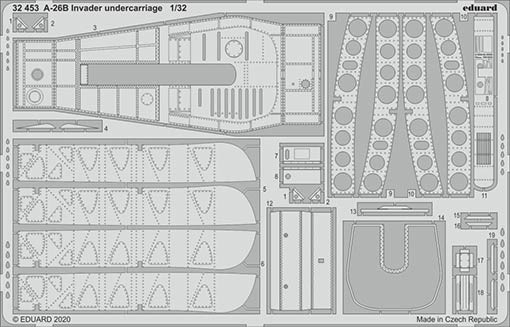 Eduard 32453 SET A-26B Invader undercarriage (HOBBYB)