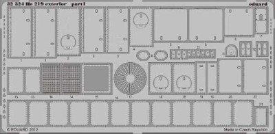 Eduard 32324 1/32 Фототравление для He 219 exterior