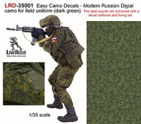 LiveResin LRD35001 Easy Camo Decals - Modern Russian Digial camo for field uniform (dark green) 1/35