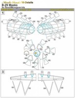 Metallic Details MDM4810 Boeing B-29 Superfortress masks (designed to be used with Monogram and Revell kits) 1/48