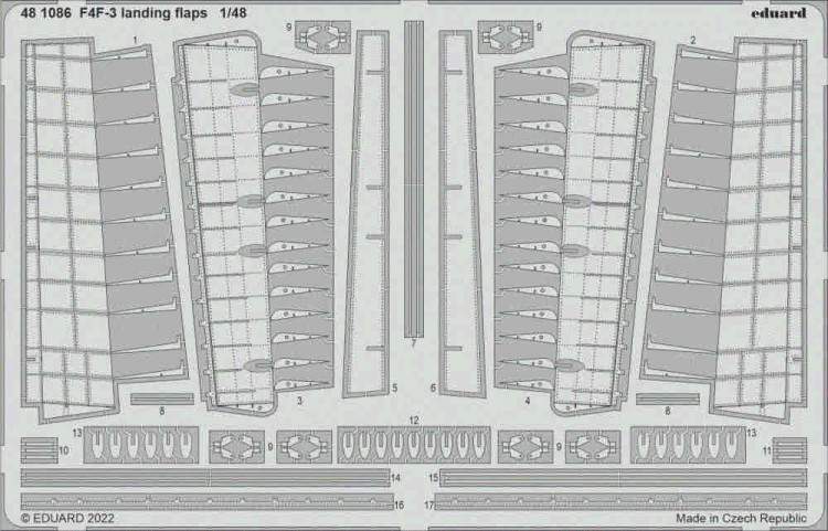 Eduard 481086 SET F4F-3 landing flaps (EDU) 1/48