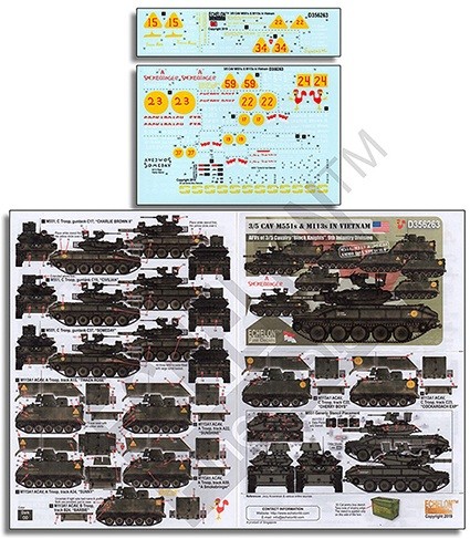 Echelon FD D356263 3/5 CAV M551 Sheridans & APC M113s in Vietnam 1/35