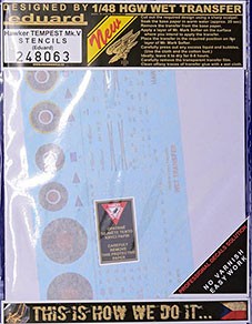 HGW 248063 Stencils Hawker Tempest Mk.V (EDU) 1/48