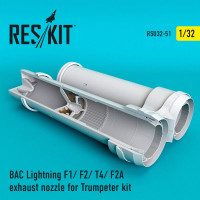 Reskit RSU32-0051 BAC Lightning F1/ F2/ T4/ F2A exhaust nozzle for Trumpeter kit Trumpeter 1/32