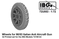 IBG Models U7253 Wheels for 90/53 Italian AA Gun 1/72