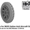 IBG Models U7253 Wheels for 90/53 Italian AA Gun 1/72
