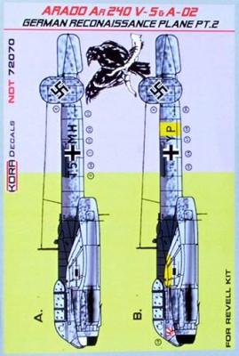 Kora Model NDT72070 Ar-240 V-5/A-02 German Reconais. Pt.2 декали декали 1/72