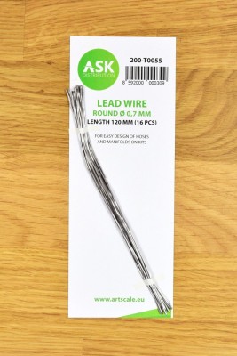Art Scale 200-T0055 Lead Wire - Round 0,7 mm x 120 mm (16 pcs) No Scale