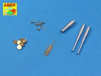 Aber 35L176 Set of barrels for Soviet tank T-35 1938/1939 1 x KT-28 (76,2 mm), 2 x 20 K (45 mm), 6 x Machine Gun DT (7,62 mm) (designed to be used with Hobby Boss kits) 1/35