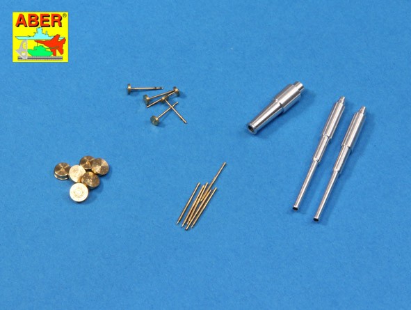 Aber 35L176 Set of barrels for Soviet tank T-35 1938/1939 1 x KT-28 (76,2 mm), 2 x 20 K (45 mm), 6 x Machine Gun DT (7,62 mm) (designed to be used with Hobby Boss kits) 1/35