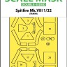 Art Scale 200-M32120 Supermarine Spitfire Mk.VIII canopy frame paint masks (inside & outside) 1/32