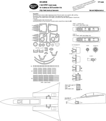 New Ware NWA-M1036 Mask F-14B EXPERT (ACAD) 1/72