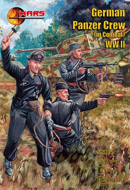 Mars MAR32035 German Panzer tank crew in combat (WWII) 1/32
