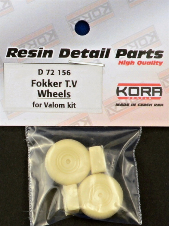 Kora Model D72156 Wheels for Fokker T.V (VALOM) 1/72