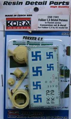 Kora Model CSD7201 Fokker C.X Bristol Pers. Conv.Set (Finland) 1/72
