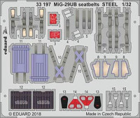 Eduard 33197 MiG-29UB seatbelts STEEL 1/32