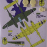 Kora Model DEC72252 Lockheed P-38G Lightning (Luftwaffe) декали декали 1/72