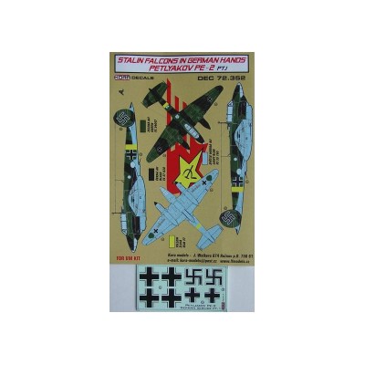 Kora Model DEC72352 Pe-2 in German Hands (UMM) Part I. декали декали 1/72