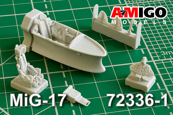 Amigo Models AMG 72336-1 Кабина самолета МиГ-17 с катапультным креслом КК-2 1/72
