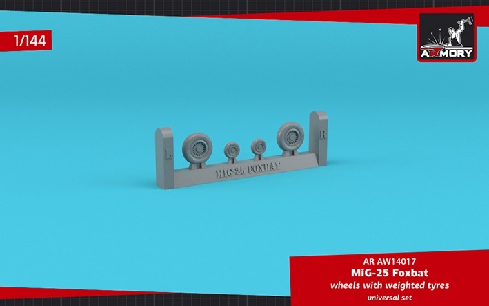 Armory ARAW14017 Mikoyan MiG-25 Foxbat wheels with weighted tires 1/144