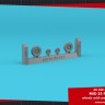 Armory ARAW14017 Mikoyan MiG-25 Foxbat wheels with weighted tires 1/144
