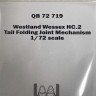 Quickboost 72719 W.Wessex HC.2 tail folding joint mechanism 1/72