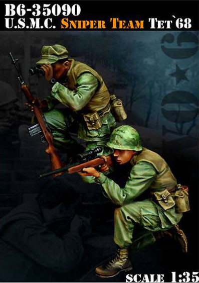 Bravo6 35090 USMC Sniper Team 1:35