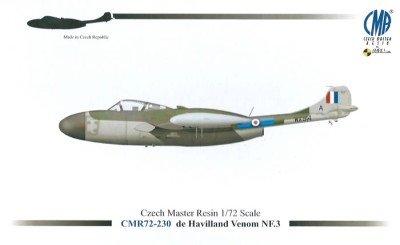 CZECHMASTER CMR-72230 1/72 de Havilland Venom NF.3