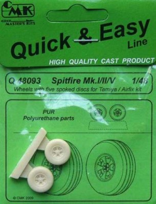 CMK Q48093 Spitfire Mk. I/II/ V wheels 5 poked disc 1/48