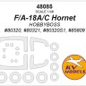 KV Models 48085 F/A-18A/C Hornet (HOBBYBOSS #80320, #80321, #80320S1, #85809) + маски на диски и колеса US 1/48