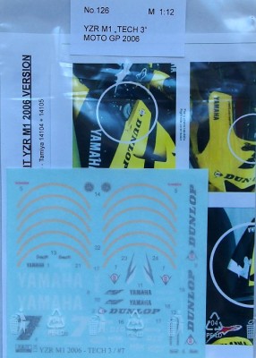 Reji Model 126 YZR M1 TECH 3 Moto GP 2006 (re-print) 1/12
