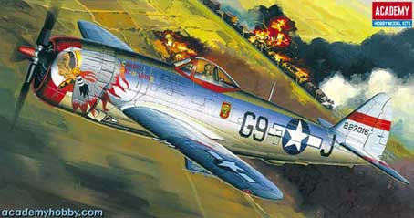 Academy 12491 Самолет P-47D "BUBBLE-TOP" 1/72