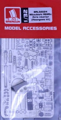 Brengun BRL32024 Mitsubishi A6M5c Zero - interior PE set (HAS) 1/32