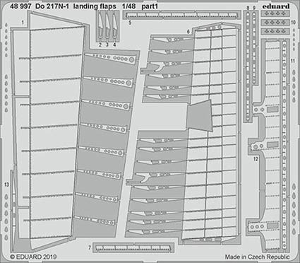 Eduard 48997 SET Do 217N-1 landing flaps (ICM)