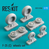 Reskit RS72-0186 F-35 (C) wheels set (KITTYH/ORANGE) 1/72