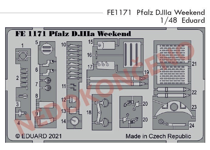 Eduard FE1171 Pfalz D.IIIa Weekend (EDU) 1:48