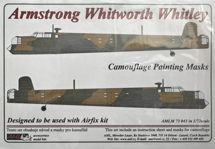 AML AMLM73043 Camouflage Mask A.W. Whitley Mk.V 1/72