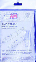 Advanced Modeling AMC 72059-1 RBK-250 PTAB-2,5M 250kg Cluster Bomb (2 pcs.) 1/72