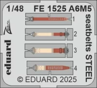 Eduard FE1525 A6M5 seatbelts STEEL (EDU) 1/48
