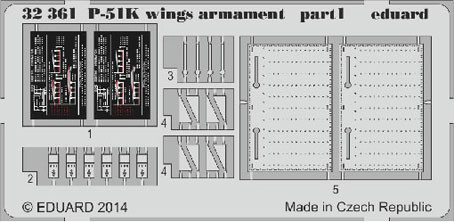 Eduard 32361 P-51K wings armament