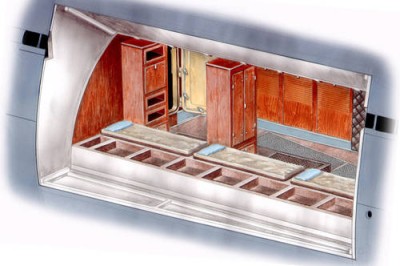 CMK N72015 U-Boot typ IX Front Crew Quarters for REV 1/72