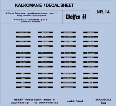 Weikert Decals 214 German Units Armbands WWII - part 1 1/35