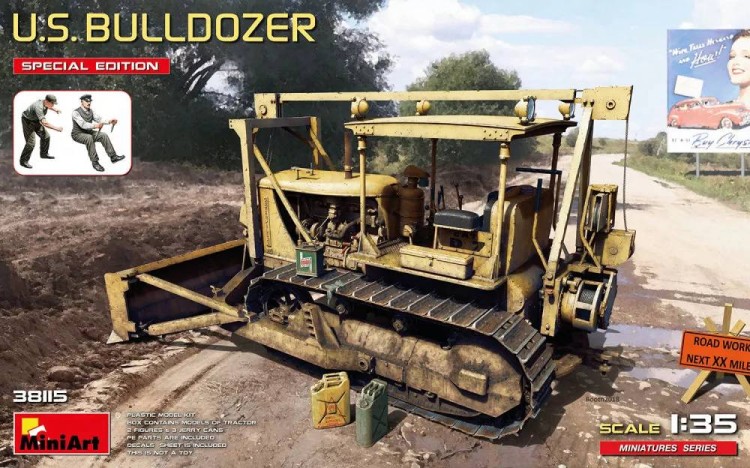 Miniart 38115 U.S. Bulldozer w/ crew (Special Edition) 1/35