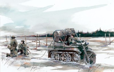 Dragon 6128 Sd.Kfz. 2/2 kl. KettKrad (w/schw. feldkable)