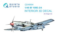 Quinta studio QD48694 Bf 109E-3/E-4 (Dragon) 1/48