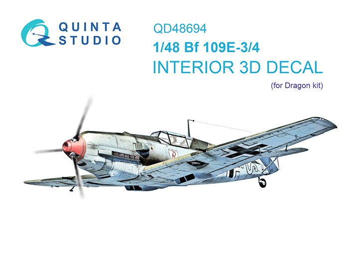 Quinta studio QD48694 Bf 109E-3/E-4 (Dragon) 1/48